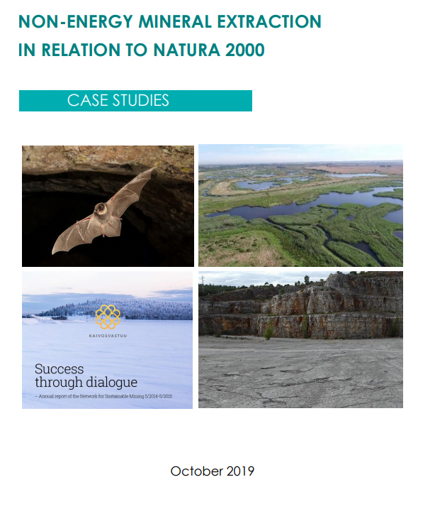 Non-energy mineral extraction in relation to Natura 2000 – case studies