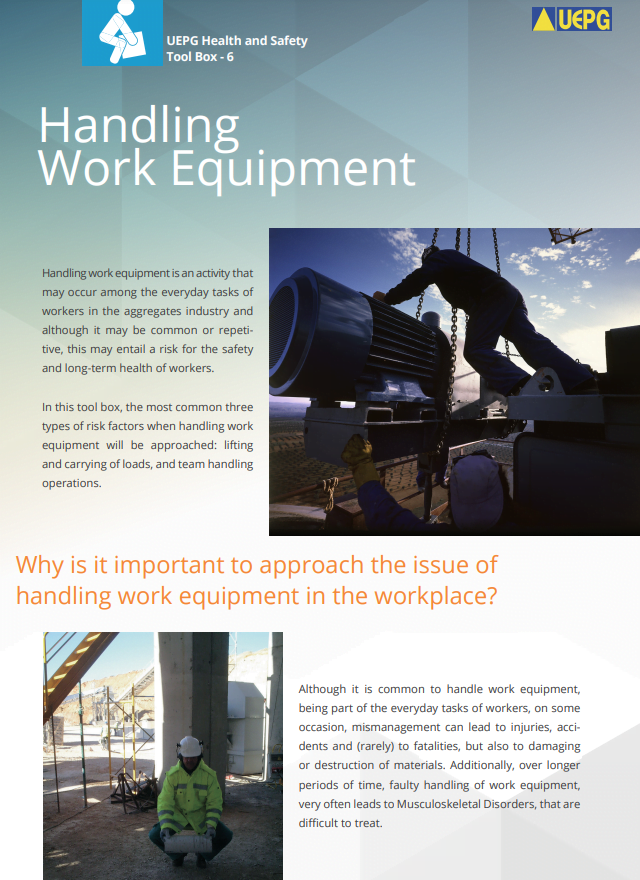 Aggregates Europe – UEPG H&S Tool Box – 6 – Handling Work Equipment