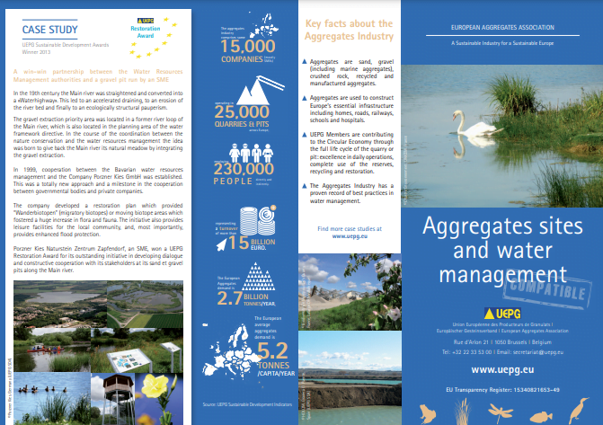 Aggregates Europe – UEPG Water Management Leaflet