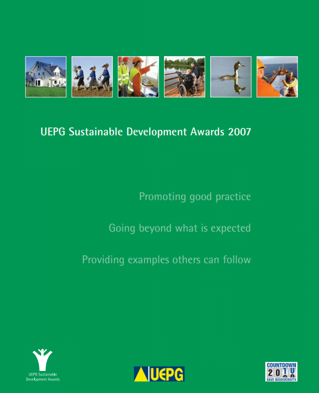 Aggregates Europe – UEPG Sustainable Development Awards 2007
